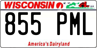 WI license plate 855PML