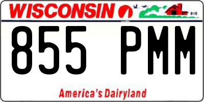 WI license plate 855PMM
