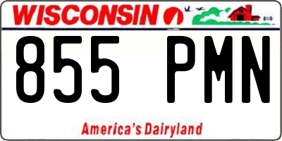 WI license plate 855PMN