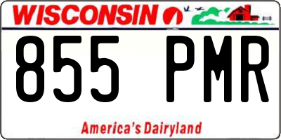 WI license plate 855PMR