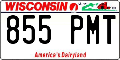 WI license plate 855PMT
