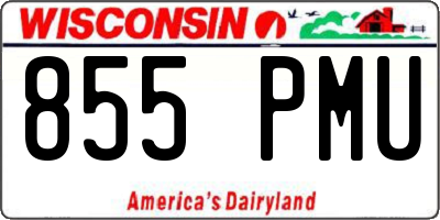 WI license plate 855PMU