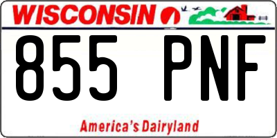 WI license plate 855PNF
