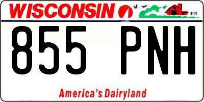 WI license plate 855PNH