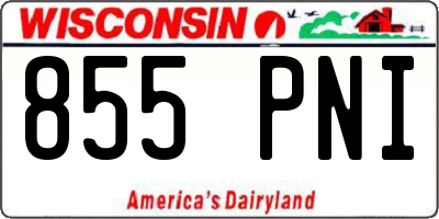 WI license plate 855PNI