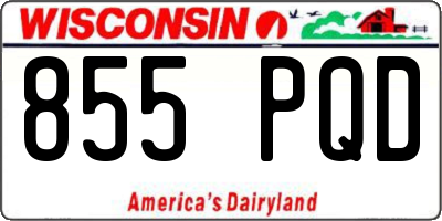WI license plate 855PQD