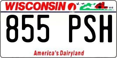 WI license plate 855PSH