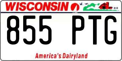 WI license plate 855PTG