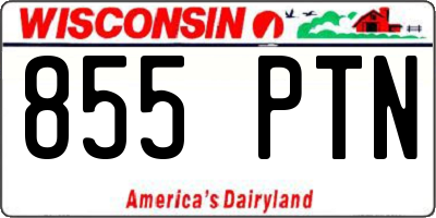 WI license plate 855PTN