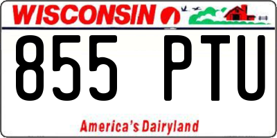 WI license plate 855PTU