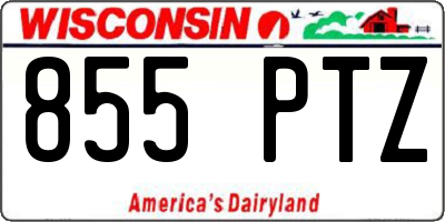 WI license plate 855PTZ