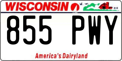 WI license plate 855PWY