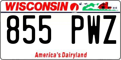 WI license plate 855PWZ