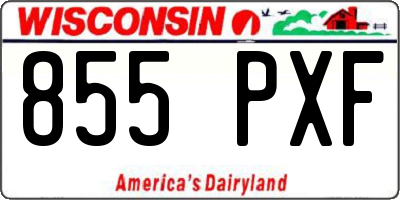 WI license plate 855PXF