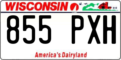 WI license plate 855PXH