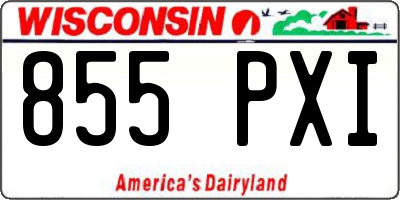 WI license plate 855PXI