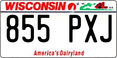 WI license plate 855PXJ