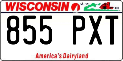 WI license plate 855PXT