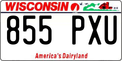 WI license plate 855PXU