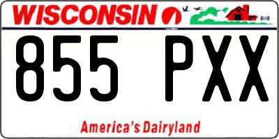 WI license plate 855PXX