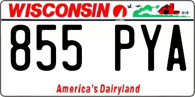WI license plate 855PYA