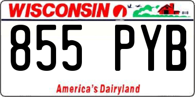 WI license plate 855PYB