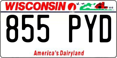 WI license plate 855PYD
