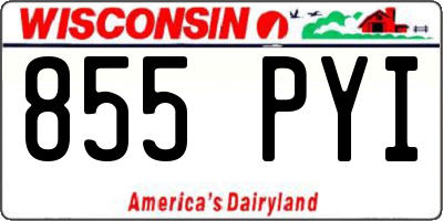 WI license plate 855PYI