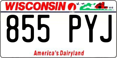 WI license plate 855PYJ