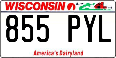WI license plate 855PYL
