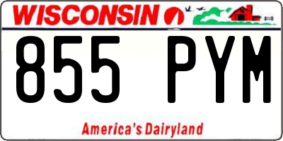 WI license plate 855PYM