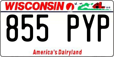 WI license plate 855PYP
