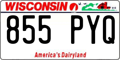 WI license plate 855PYQ