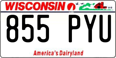 WI license plate 855PYU