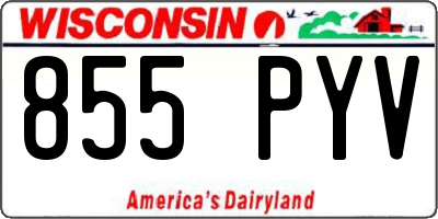 WI license plate 855PYV