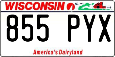 WI license plate 855PYX