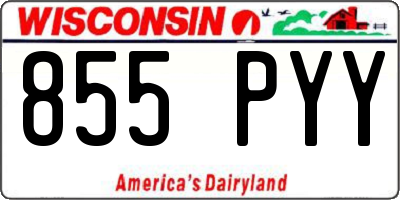 WI license plate 855PYY