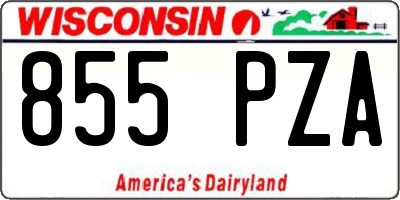 WI license plate 855PZA