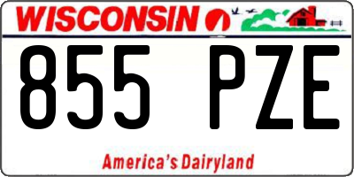 WI license plate 855PZE