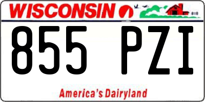 WI license plate 855PZI
