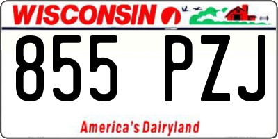 WI license plate 855PZJ