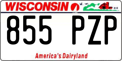 WI license plate 855PZP