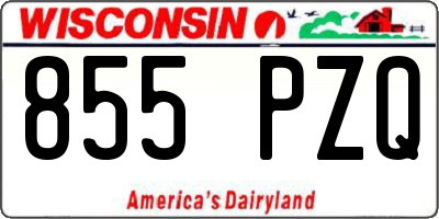 WI license plate 855PZQ