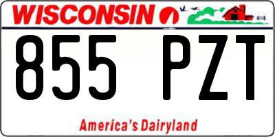 WI license plate 855PZT