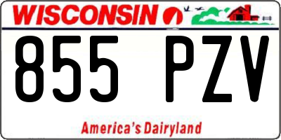WI license plate 855PZV