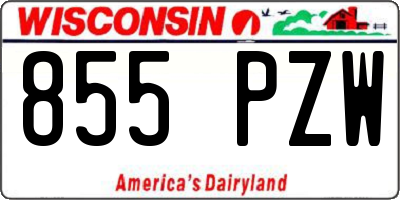 WI license plate 855PZW