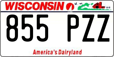 WI license plate 855PZZ