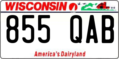 WI license plate 855QAB