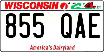 WI license plate 855QAE