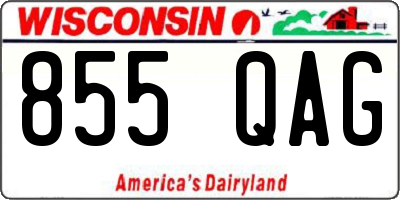 WI license plate 855QAG